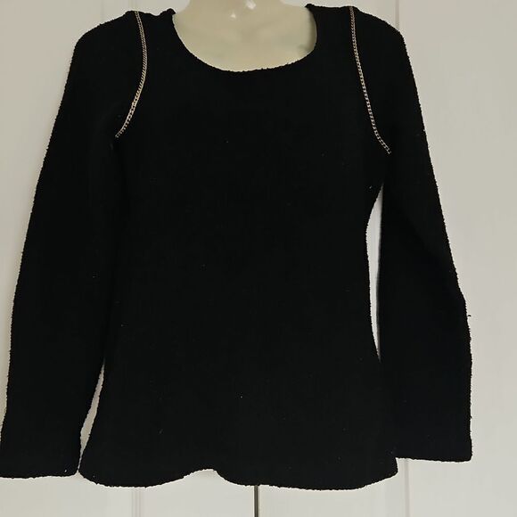 Limited Collection Sweaters - Limited Collection Women's Long Sleeves Sweater Size 8 Black & Gold